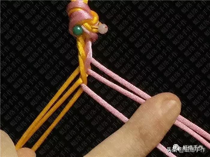 编四股辫绳的编法慢手法,零基础编绳四股辫教程