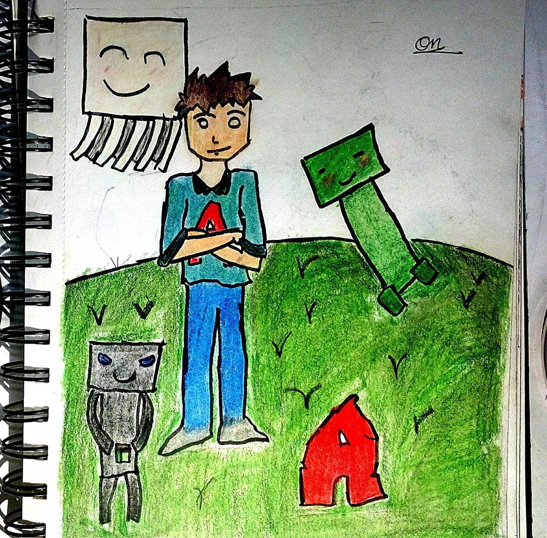 13张出自小学生之手，惊为天人的mc像素画！连数学书都不放过