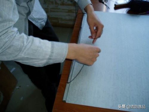 字画木框手工装裱全过程,字画装裱浆糊制作全过程视频
