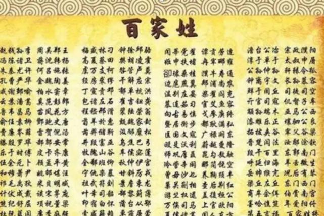中国姓氏人口排名2020年十大姓氏,百家姓人口最多的十个姓氏