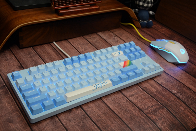 达尔优a84机械键盘开箱,达尔优键盘天空轴a87