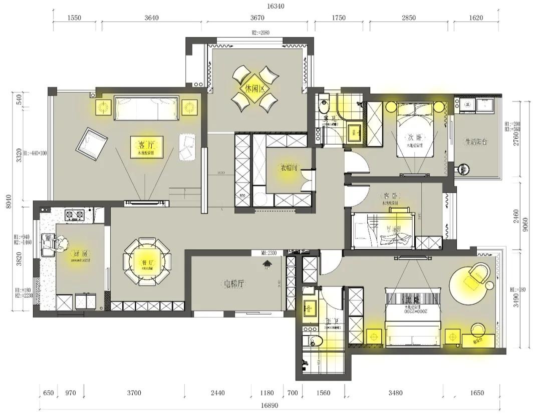 二楼衣帽间和客厅完美结合,二楼客厅开放式衣帽间
