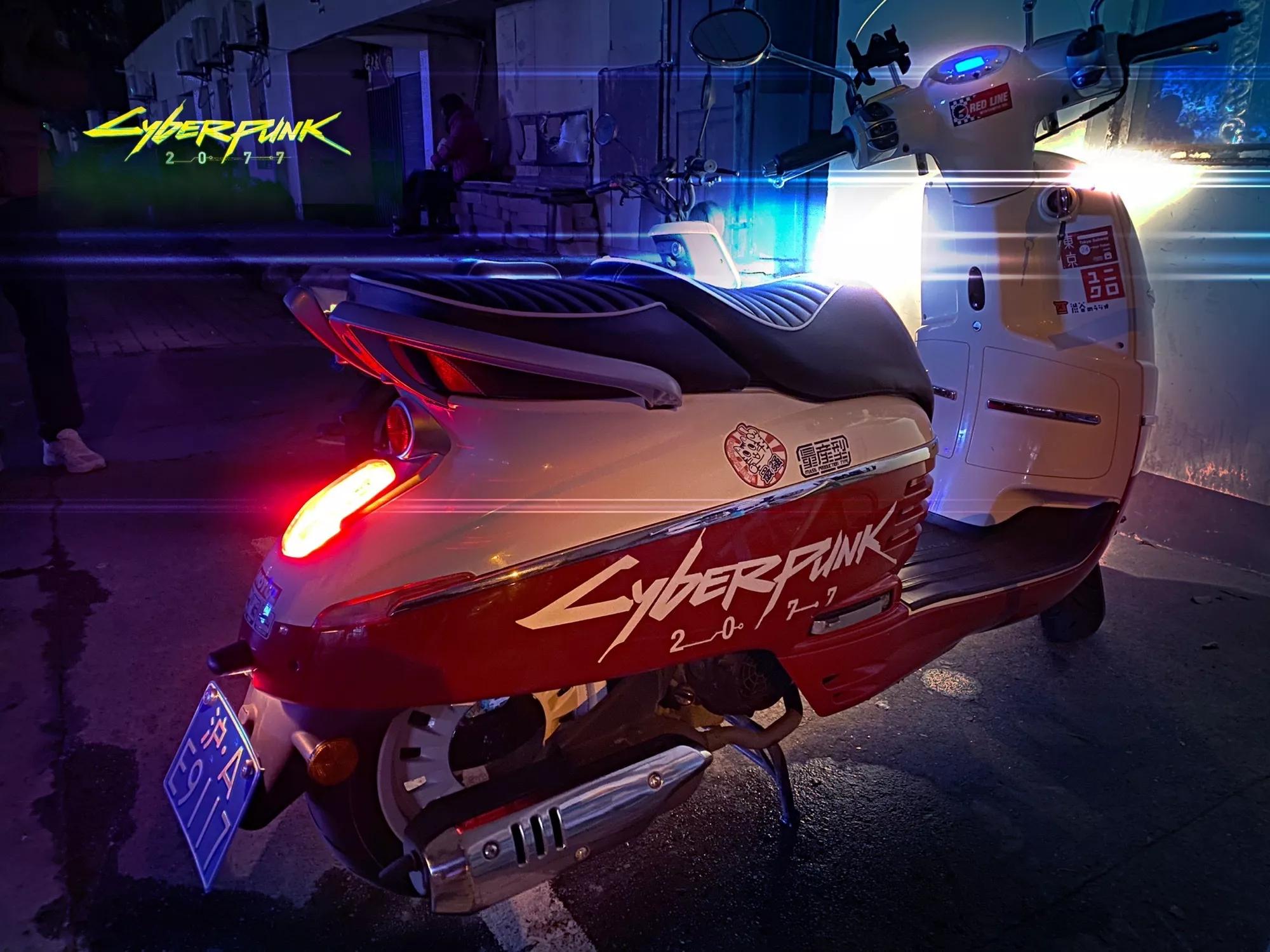 cyberpunk金属车贴,赛博朋克cyberpunk车