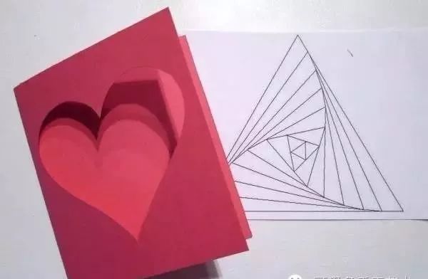 手工心形贺卡又简单漂亮,超级简单可爱的爱心贺卡