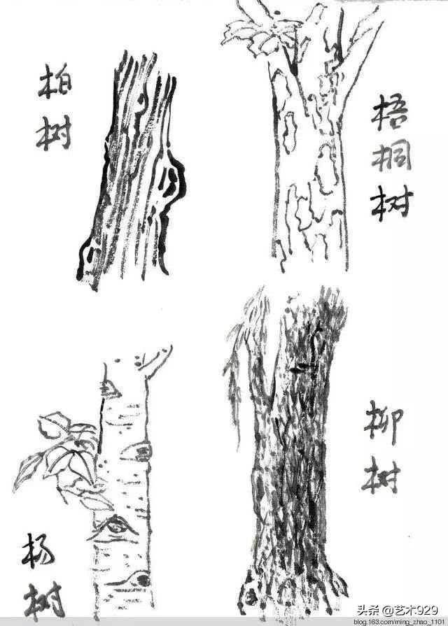 山水画树木画法技法视频,山水画中的树教学