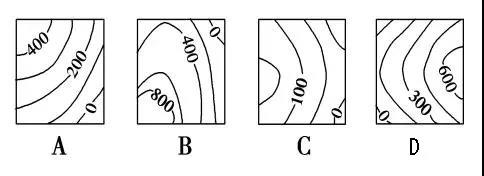 高考地理一轮复习地图与等高线,高中地理地形剖面图的专项练习