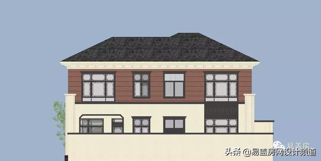 新中式别墅农村车库,武汉农村别墅设计及建造