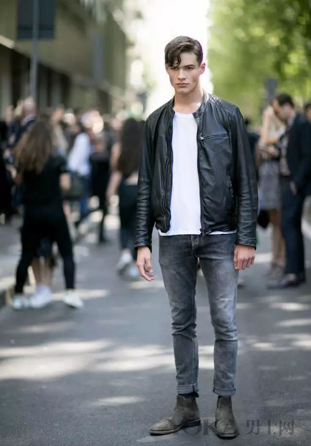 夏天穿搭男生一定要学会的穿搭,型男穿搭皮衣是男人最man的单品