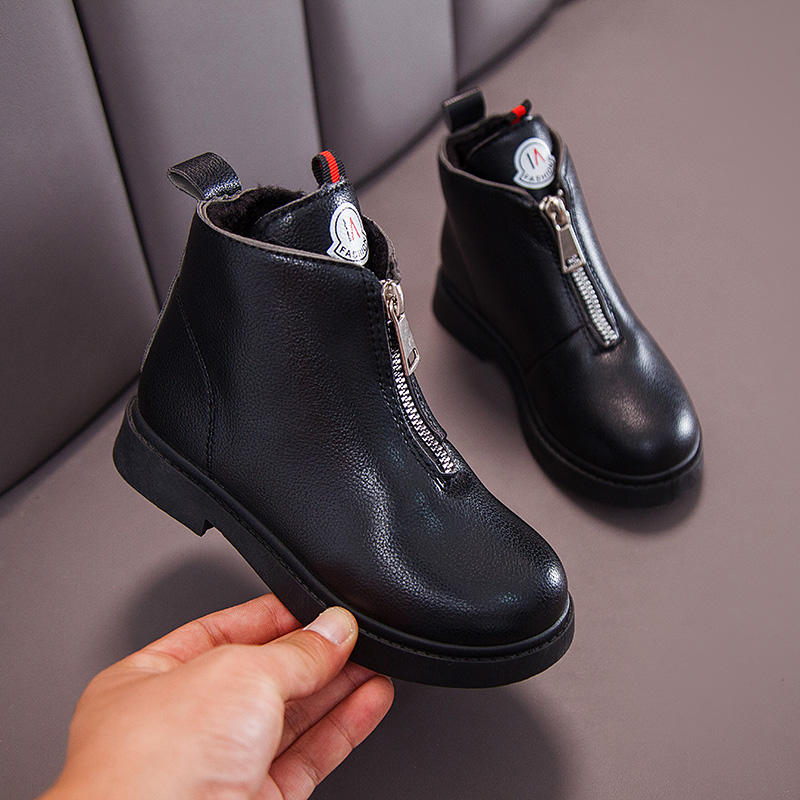 童鞋男童1-3岁秋冬马丁靴加绒,男童冬季加绒马丁靴爆款2022新款