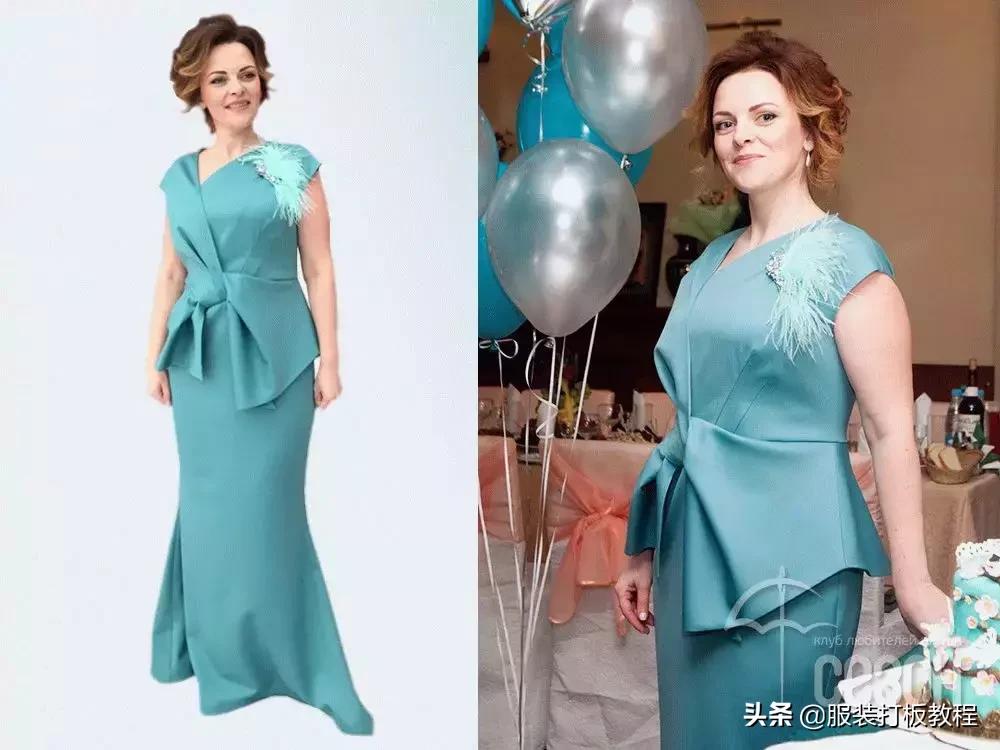 时尚连衣裙的裁剪制作视频,蝴蝶结连衣裙设计图