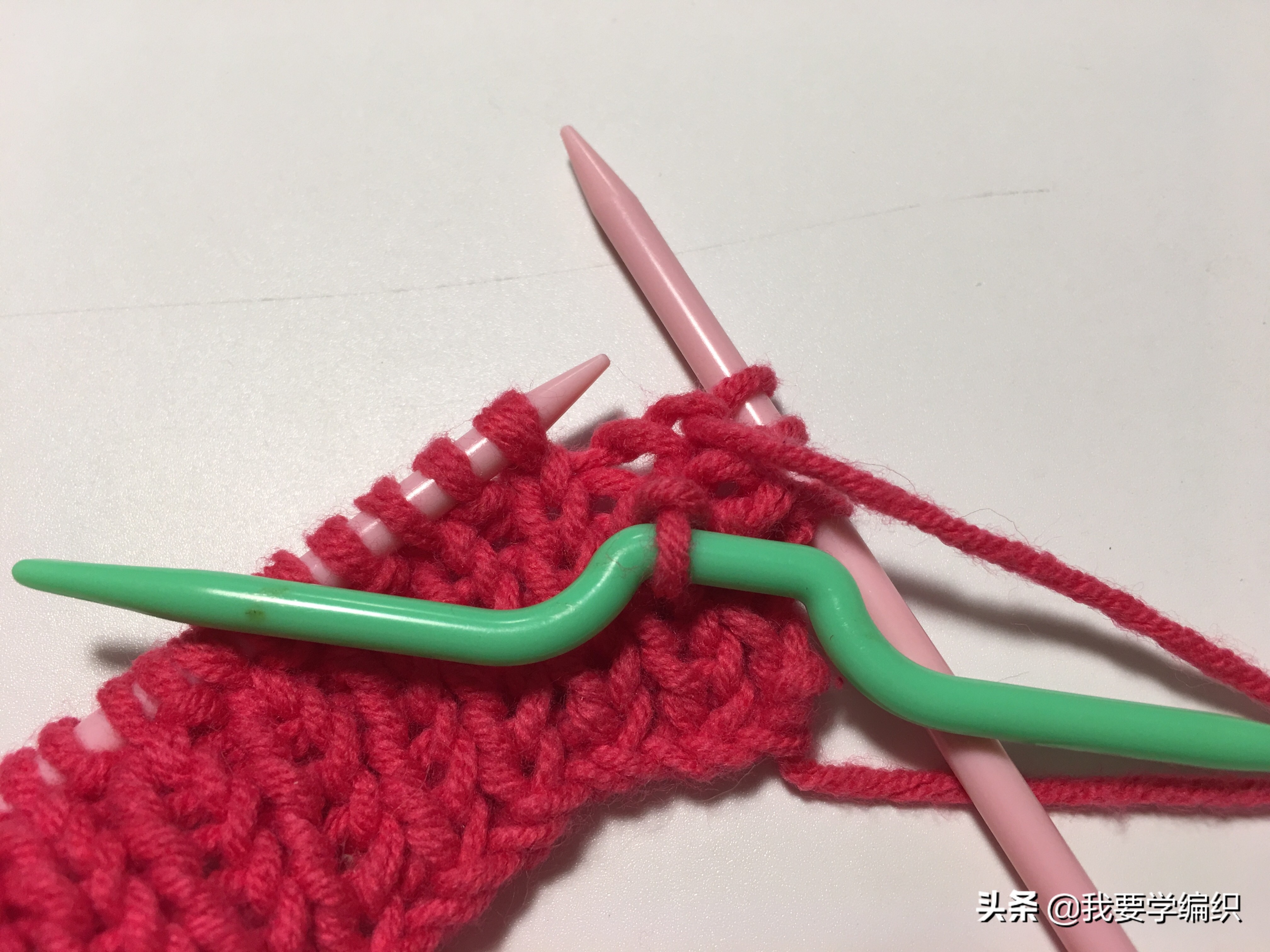 灯笼花底边编织教程,棒针编织大红灯笼教程