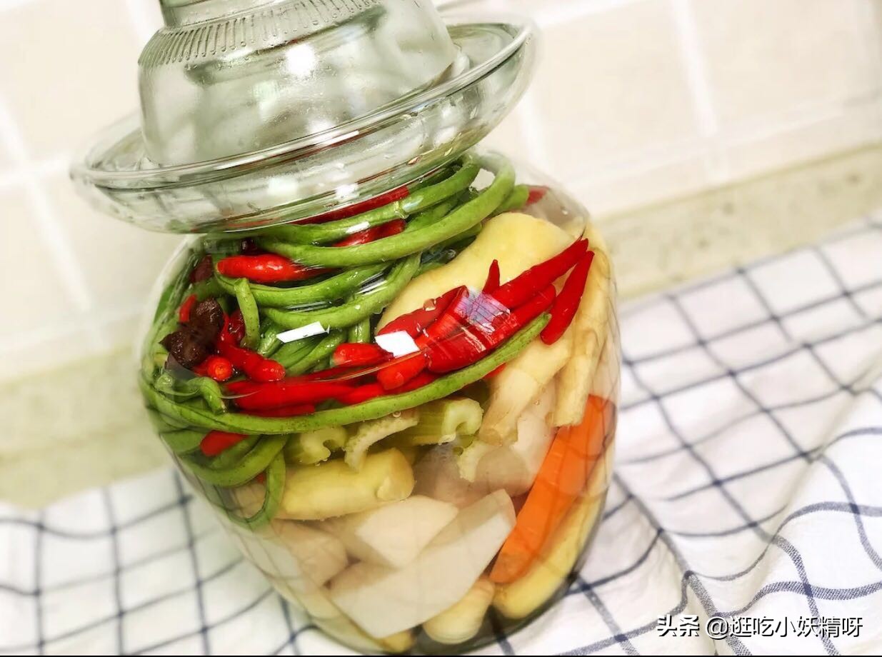 酸豇豆藠头泡菜,泡菜藠头豇豆的制作方法