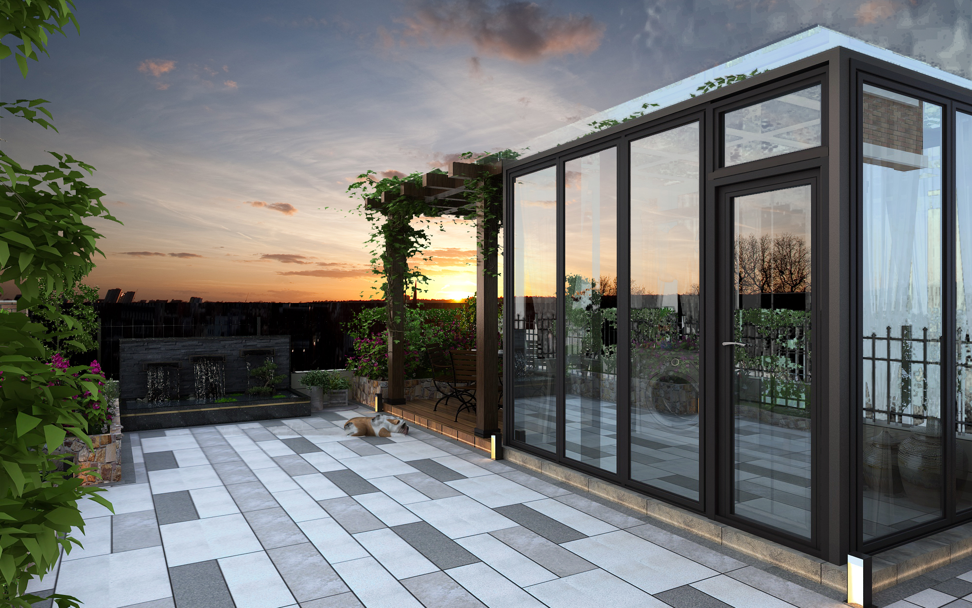 庭院遮风挡雨阳光房,100款阳光房庭院设计