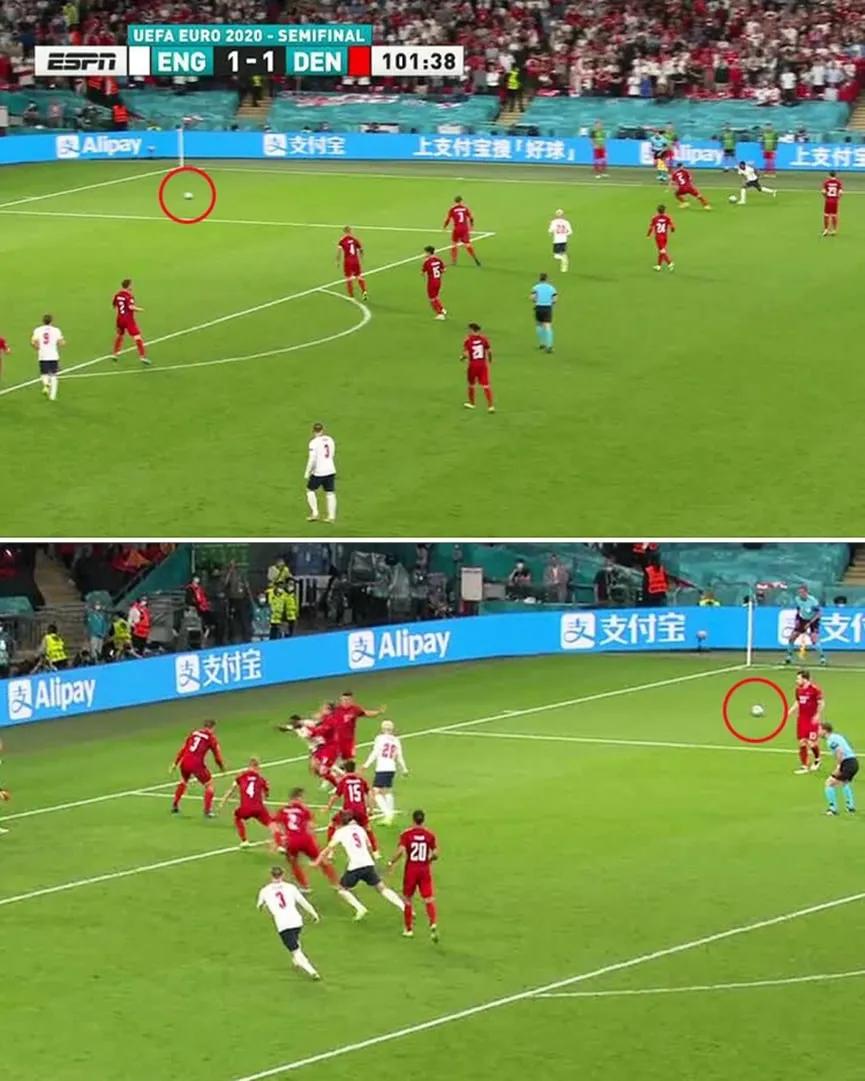 英格兰淘汰丹麦,丹麦被判点球