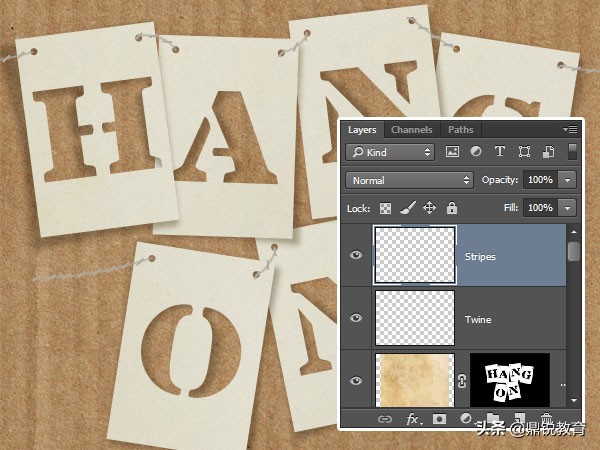 ps镂空浮雕字体怎么做,怎么用ps做一个字体卡片