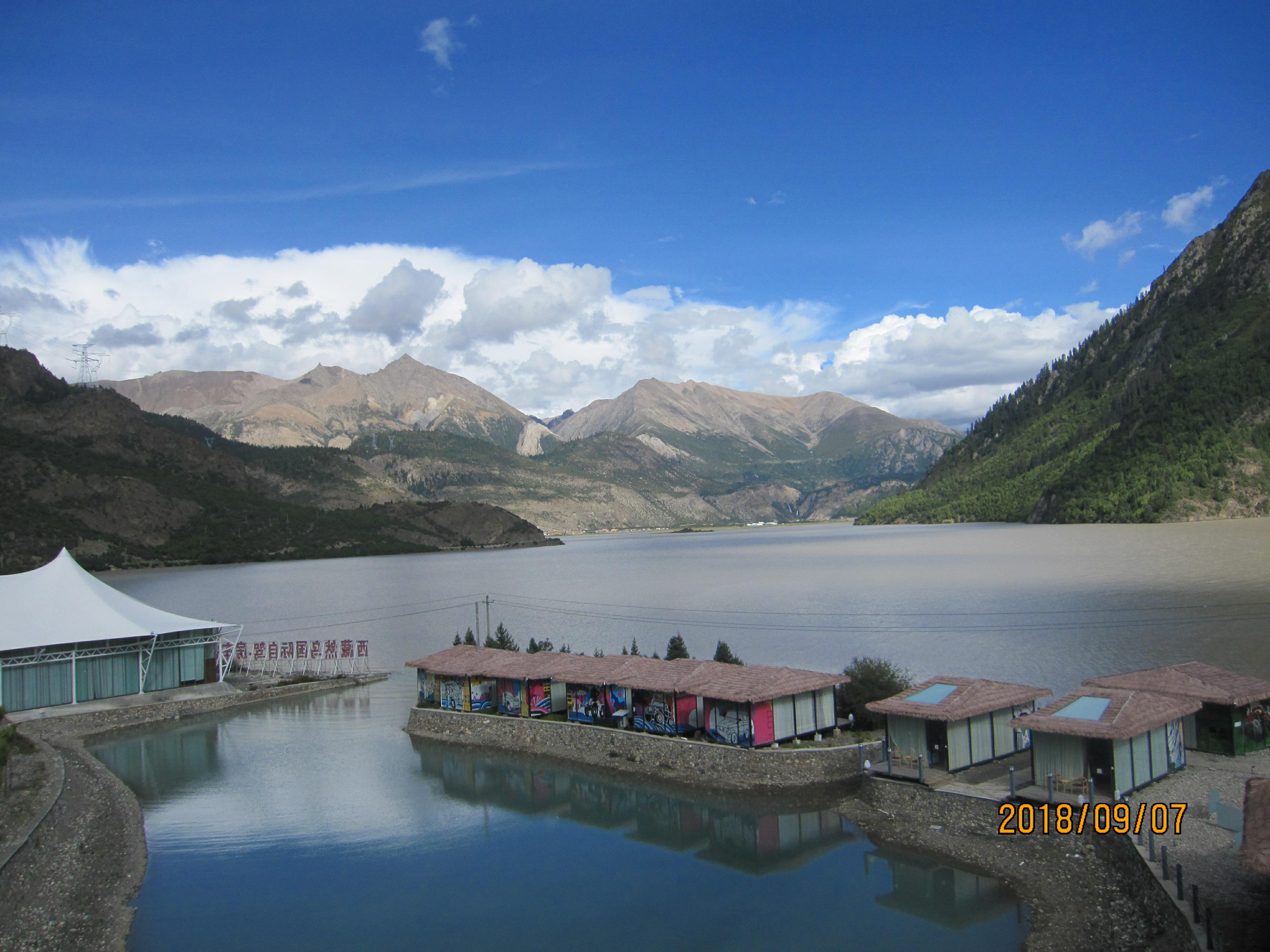 西藏第八天雪山下的然乌湖,从安徽到来西藏古冰川旅游攻略