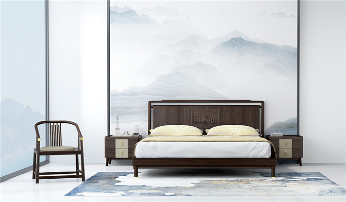 中式简约实木家具效果图,新中式实木家具设计效果