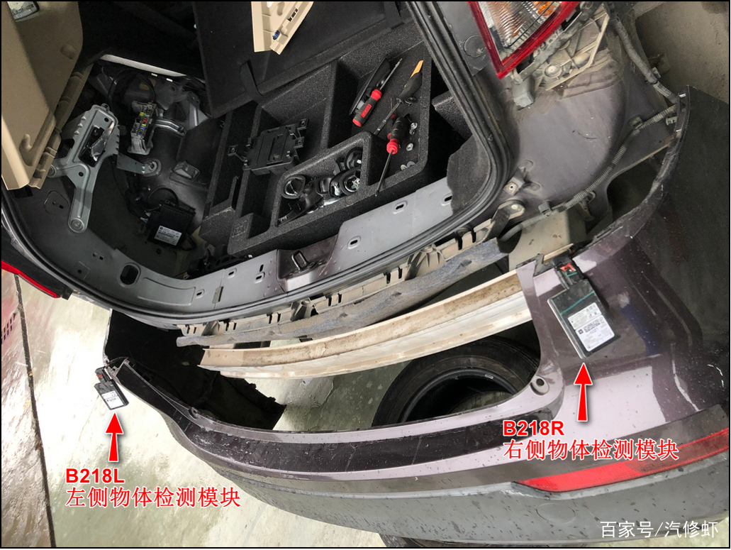 别克昂科威前保险杠灯拆装,别克昂科威仪表显示侧面探测维修