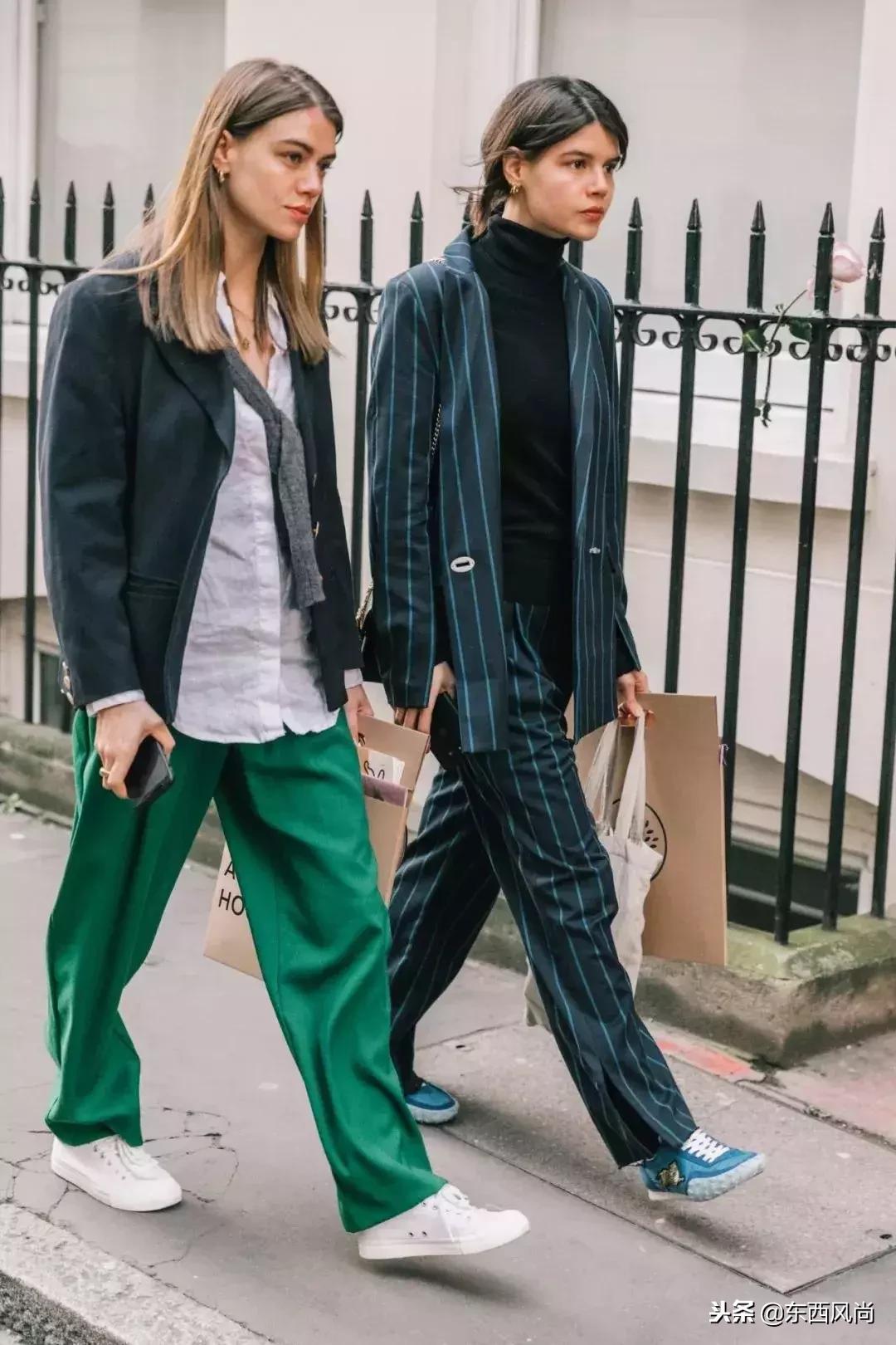 阔腿裤和鞋子的搭配,阔腿裤和鞋的穿搭