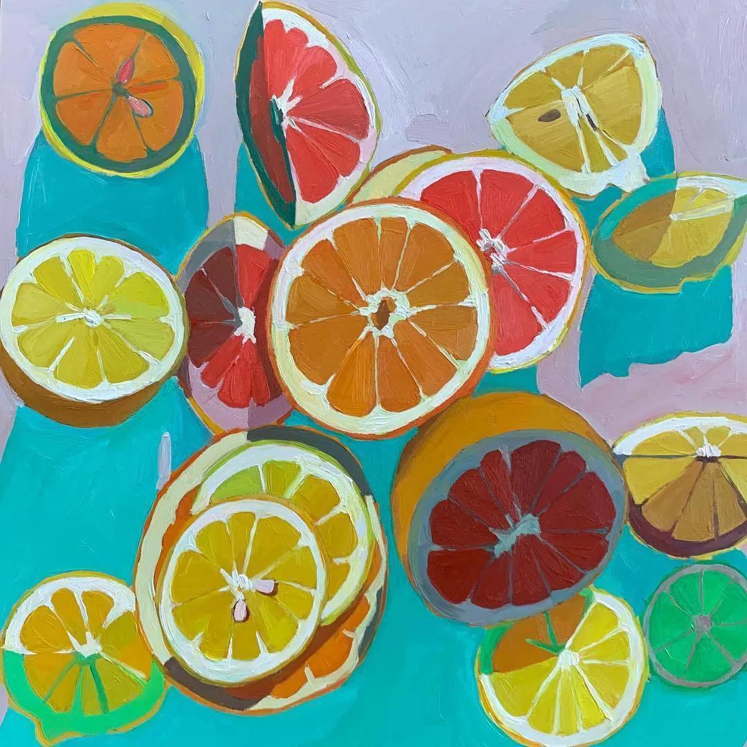 充满光感，秀色可餐的水果绘画