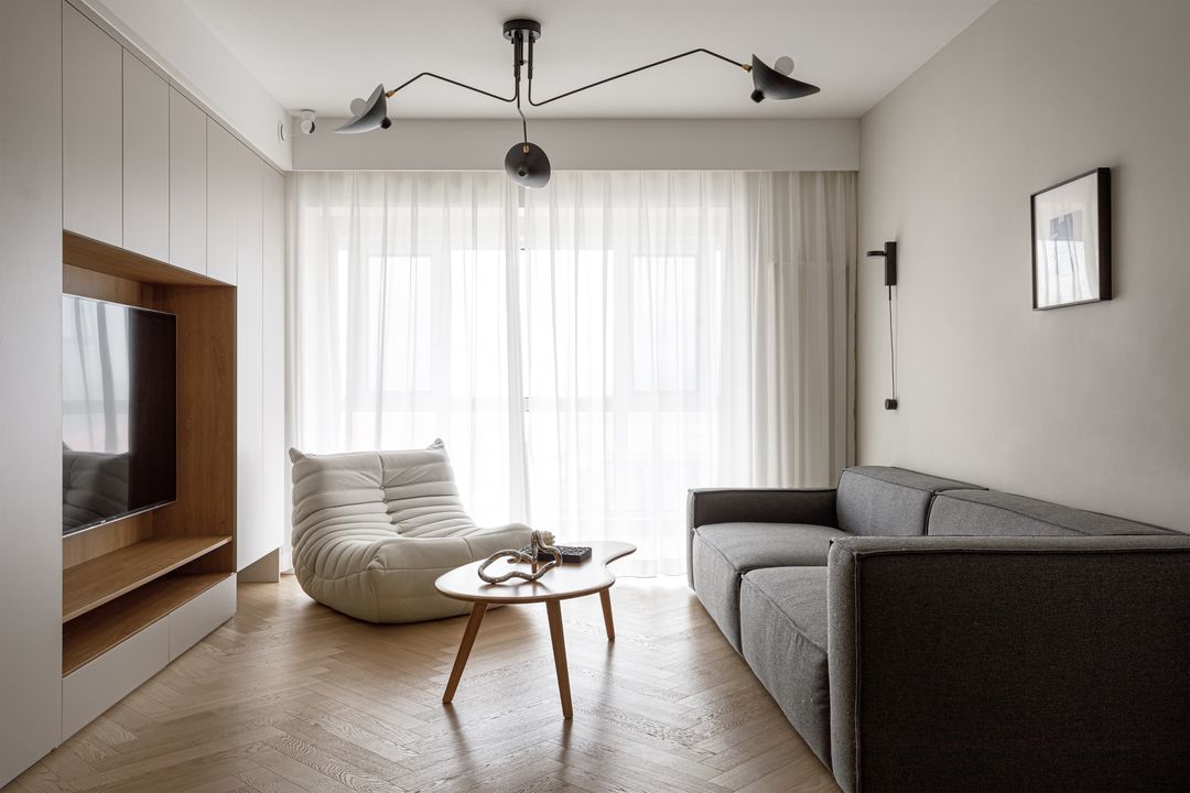 北京夫妻改造老破小,北京夫妻全屋水泥极简装修风格