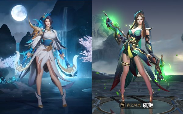 王者光荣虞姬云霓雀翎星元皮肤,王者光荣虞姬黛羽霜翎皮肤特效