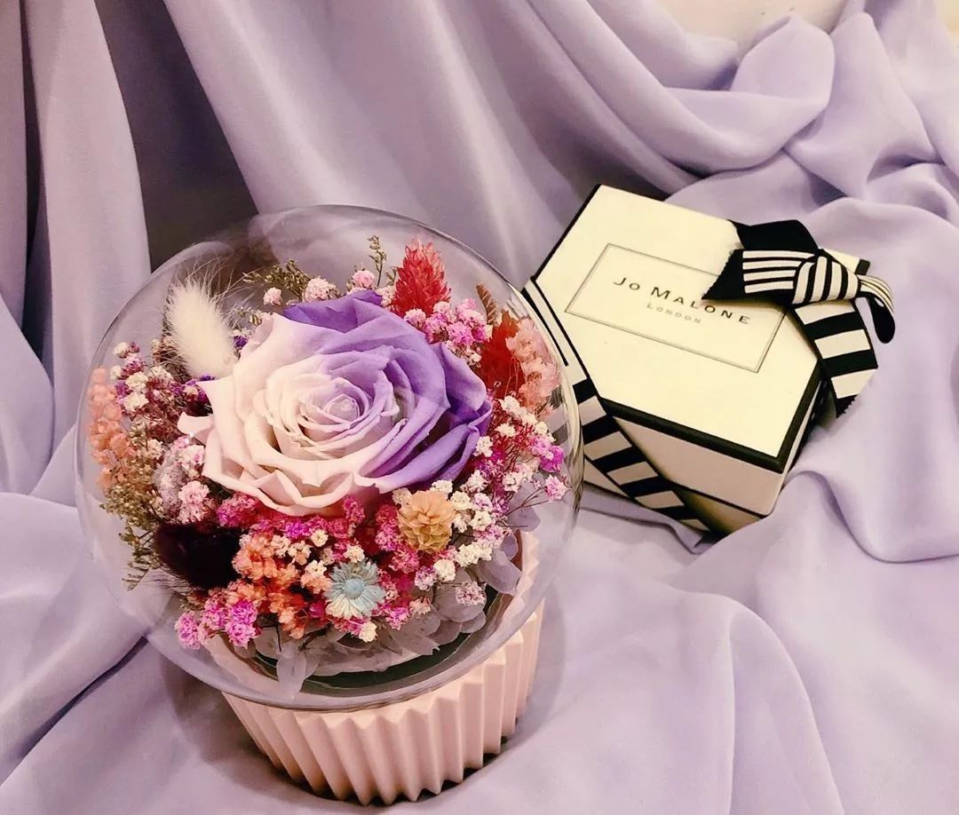 新款永生花玻璃罩,玻璃罩永生花手工diy制作