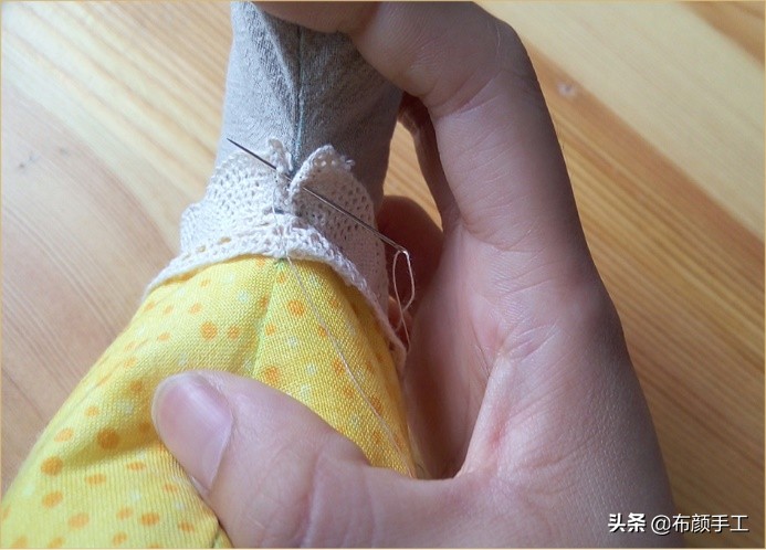 布艺兔子玩偶手工,牛仔布艺小熊手工