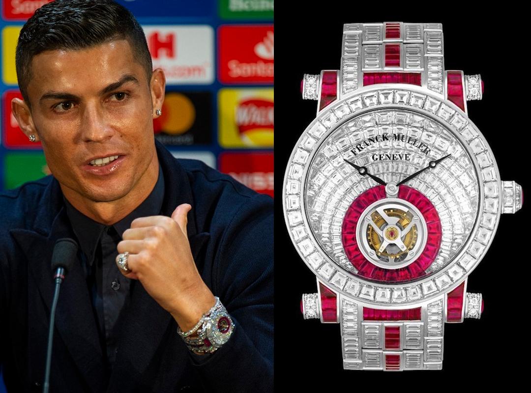 男人有多爱钻石？来看C罗的手腕
