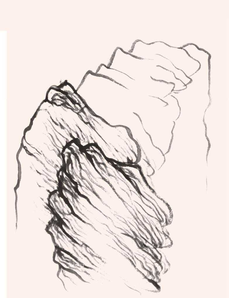 画山石的阴阳面的技巧,山石的画法及皴法详解图