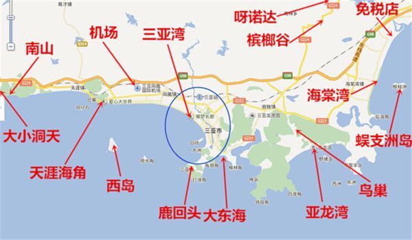 三亚自驾租车价格明细表,三亚租车自驾游路线图