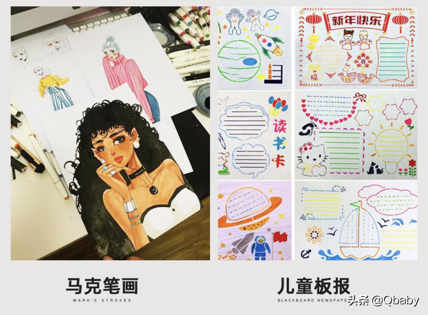 手抄报绘画必备小技能图,手抄报的绘画技巧