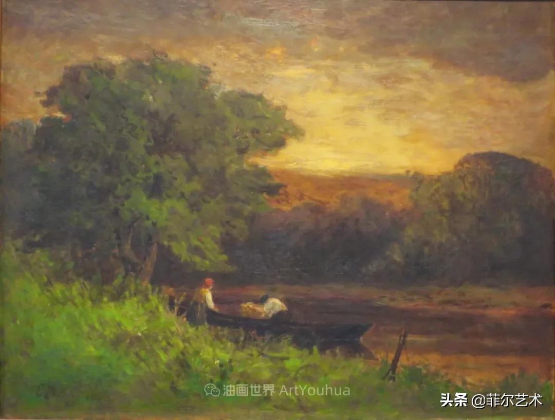 欧洲田园油画风景图片大全,古典油画风景美丽乡村