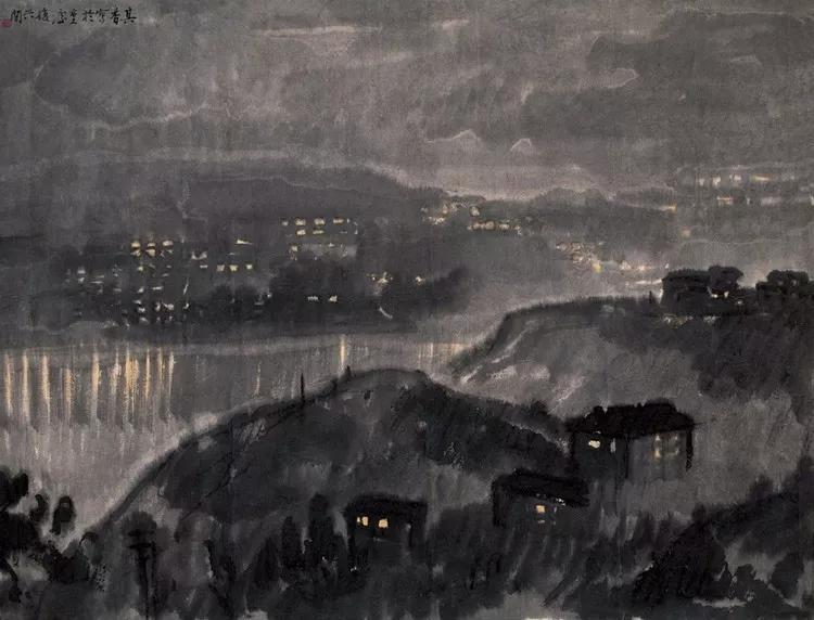 水墨画夜景欣赏,画夜景最好的中国画