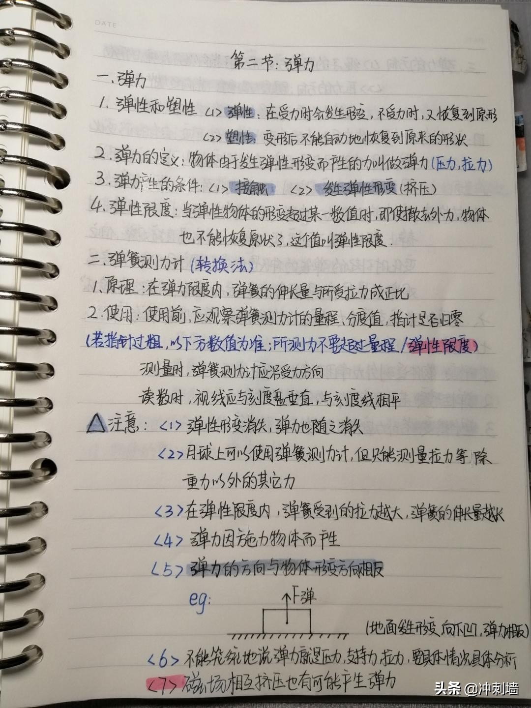 八年级物理手写笔记,初二下册物理手写笔记完整版