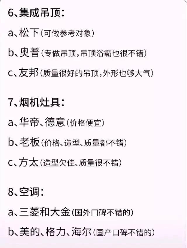 装修辅材必备品牌清单,家装半包辅材材料清单