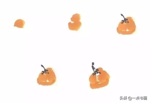 柿子公鸡写意画法,徐湛写意柿子的画法