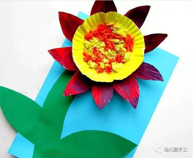 彩色一次性纸盘手工制作幼儿园,蛋糕盘子创意手工彩泥池塘