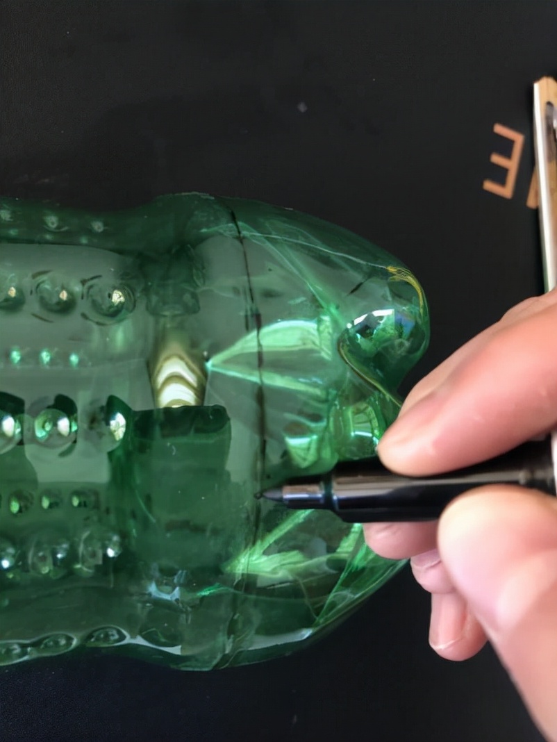 废物利用手工假山鱼缸,矿泉水瓶废物利用养金鱼