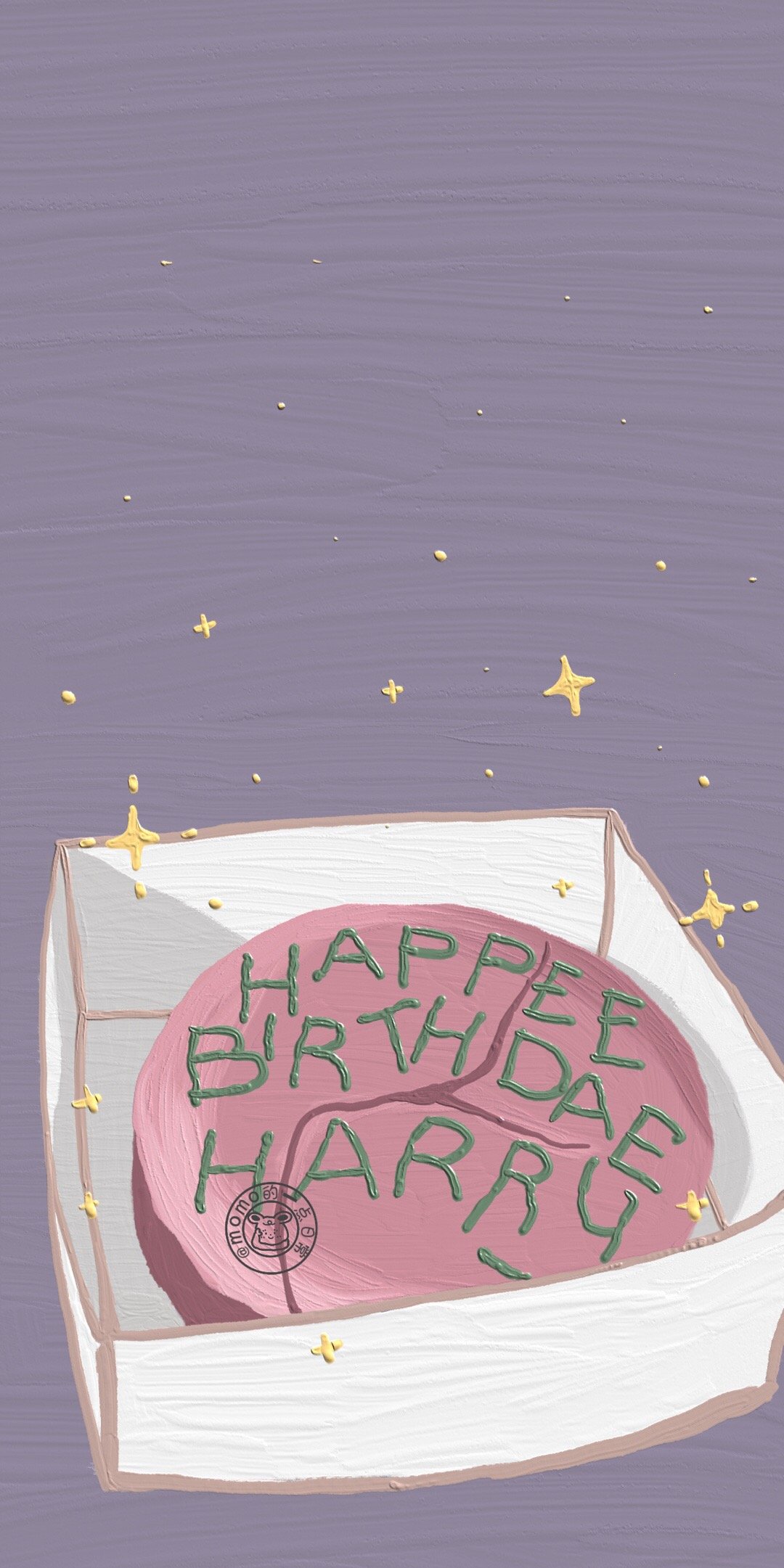 小清新油画壁纸插画,可爱又仙气的油画壁纸左下角取图