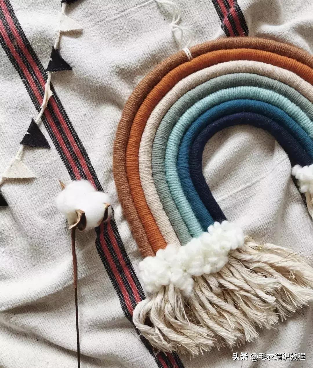 简单易做的挂毯,自制彩虹挂毯
