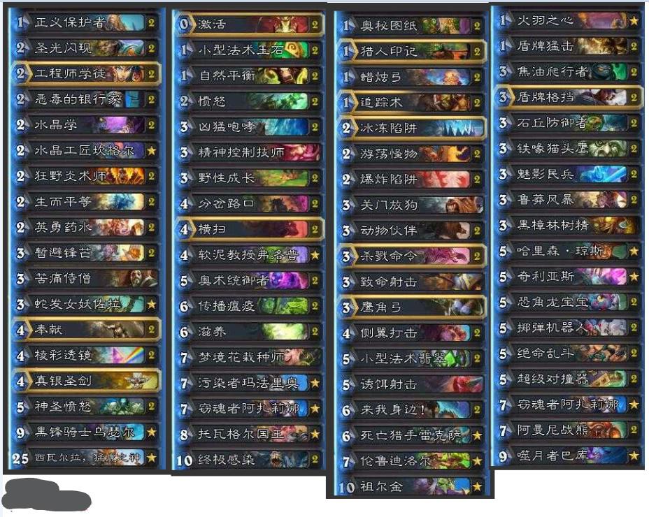 炉石传说：16名职业选手教你构筑补丁后最强卡组