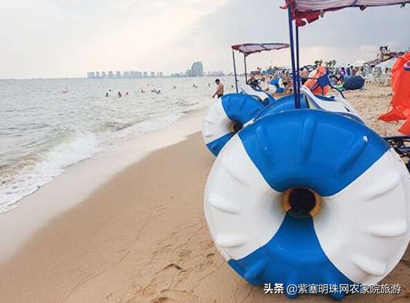 东戴河沙滩玩耍,东戴河海边沙滩
