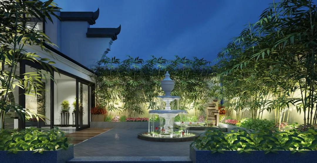 日式庭院景观设计3d图,日系庭院设计建模