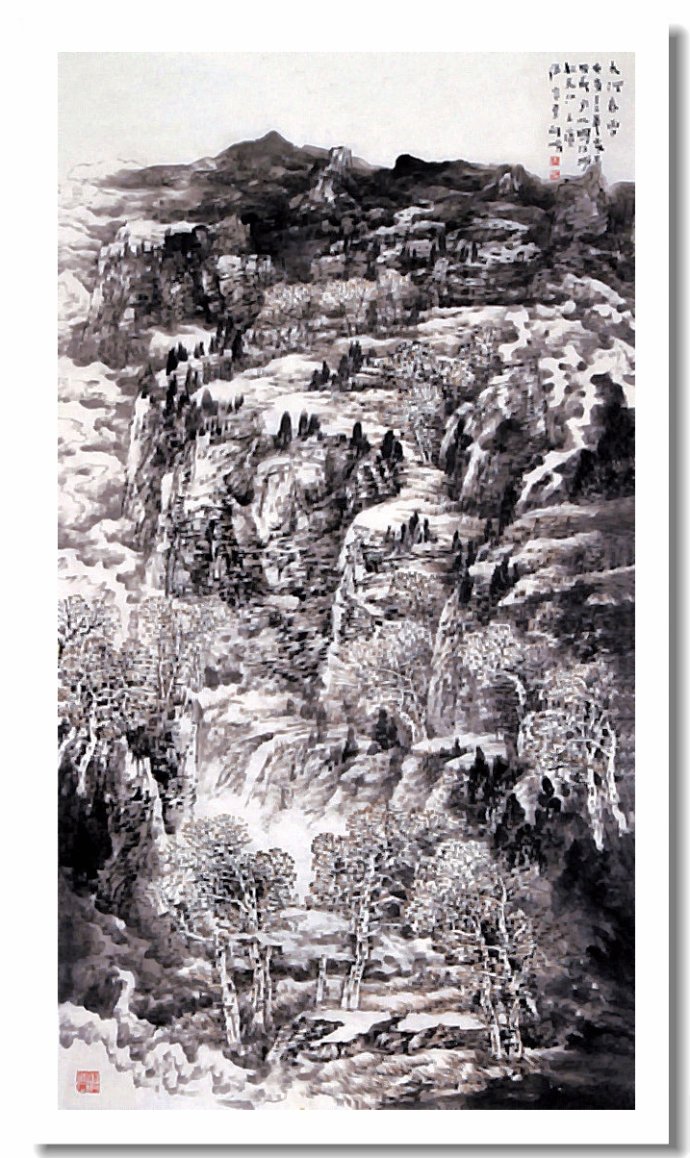 李向鸿山水画精品欣赏,李雁飞写意山水画