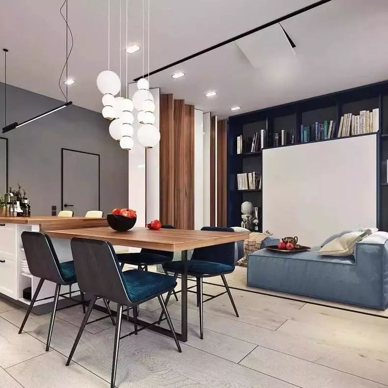100种客厅设计,客厅餐厅一体餐厅设计风格