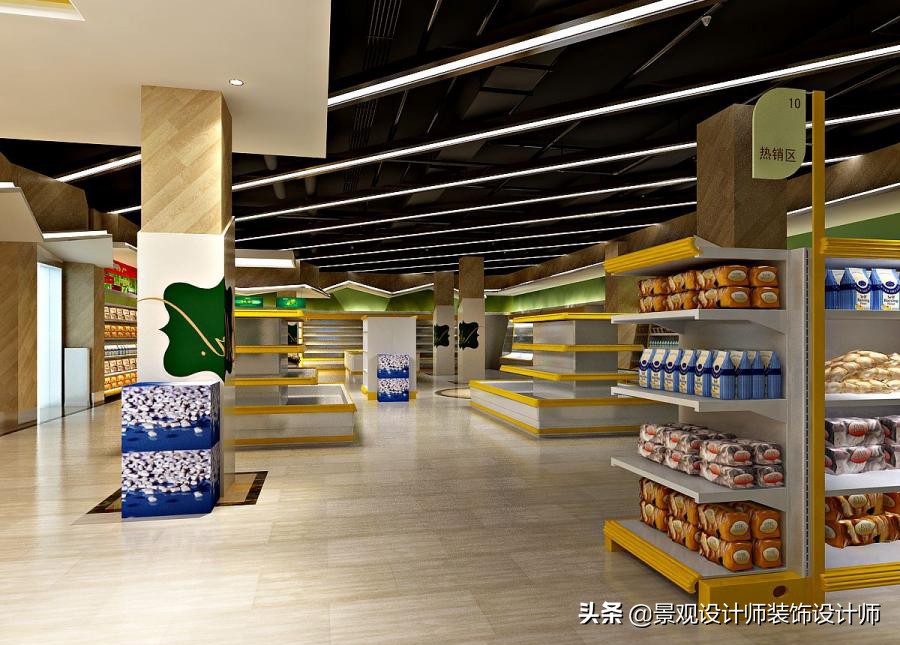 商场店铺设计案例图纸,超市设计图解大全