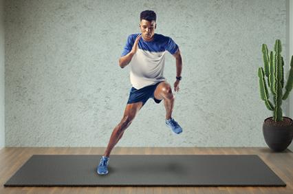 瑜伽垫无绳跳绳专用垫,跳绳垫瑜伽垫初学者健身专用