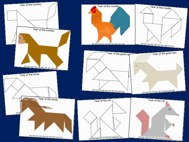 一年级教具七巧板多大尺寸,大班幼小衔接玩教具七巧板