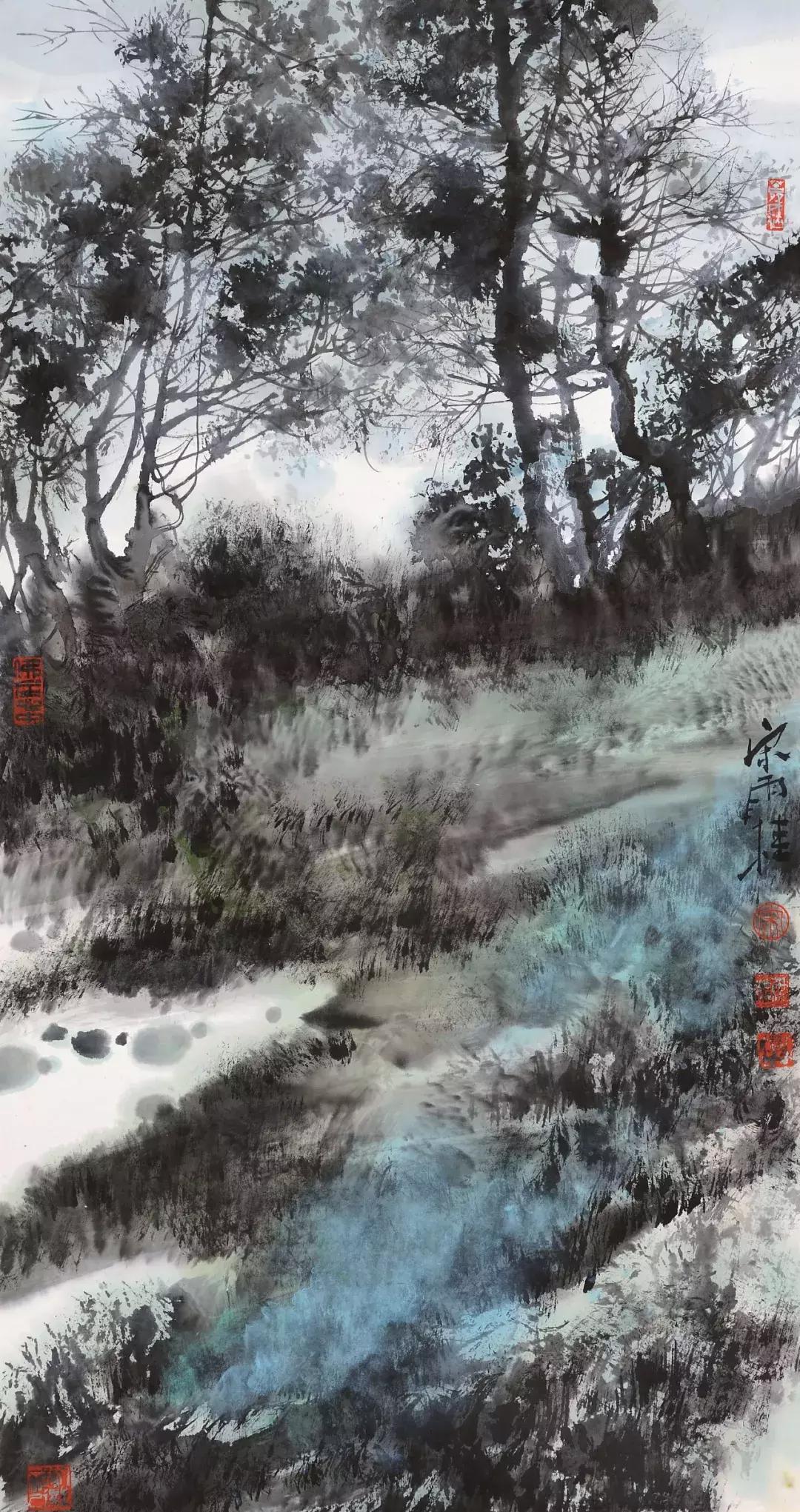 画家宋雨桂作品欣赏,宋雨桂山水书画作品